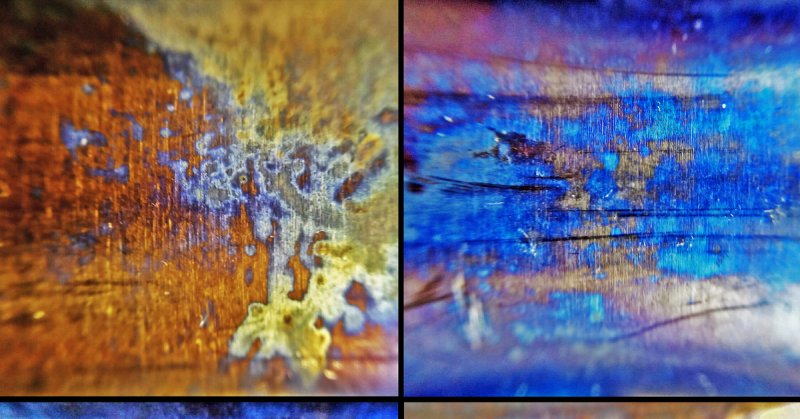 Побежалость металла текстура