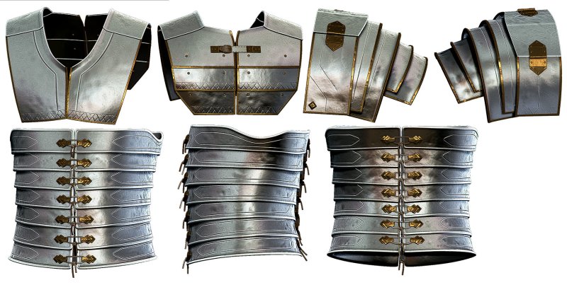 Ламеллярный доспех пластины