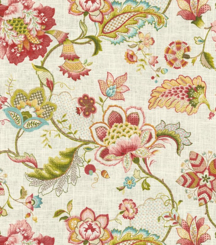 Обивочная ткань с крупными цветами