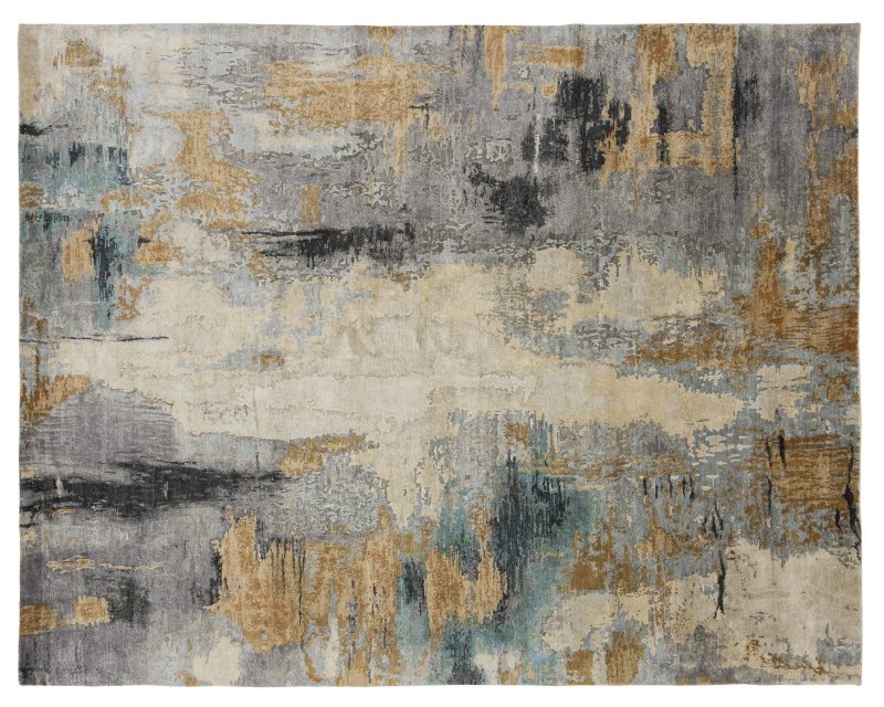 Ковер серый потертый