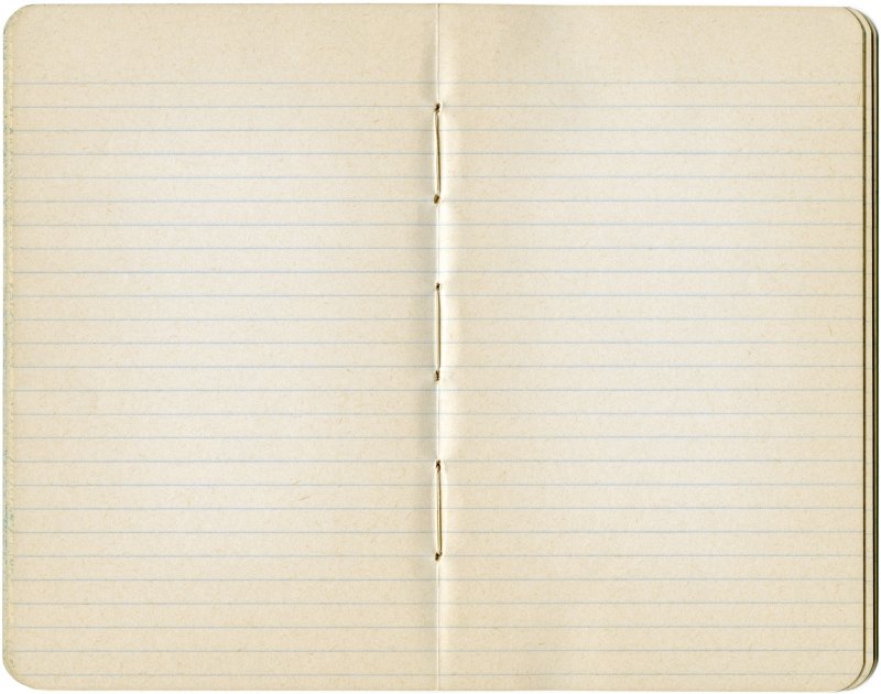 Раскрытый блокнот