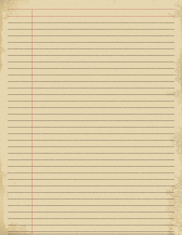 Листок из тетради в линейку