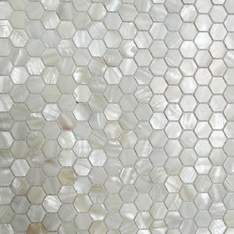 Мозаика Гексагон перламутр