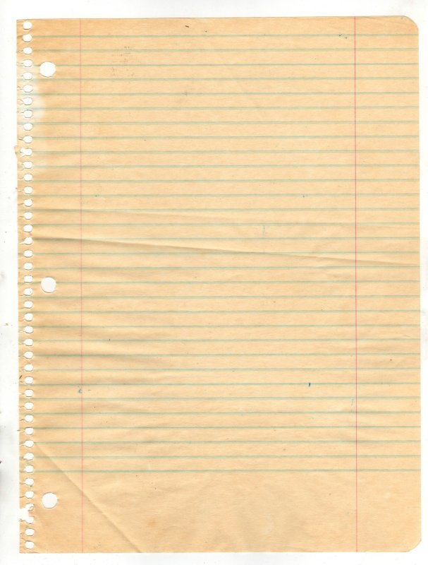 Старый тетрадный лист