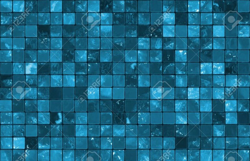 Плитка мозаика синяя