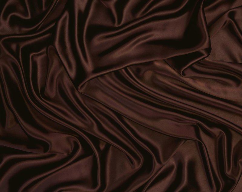 Ткань шелковая коричневая