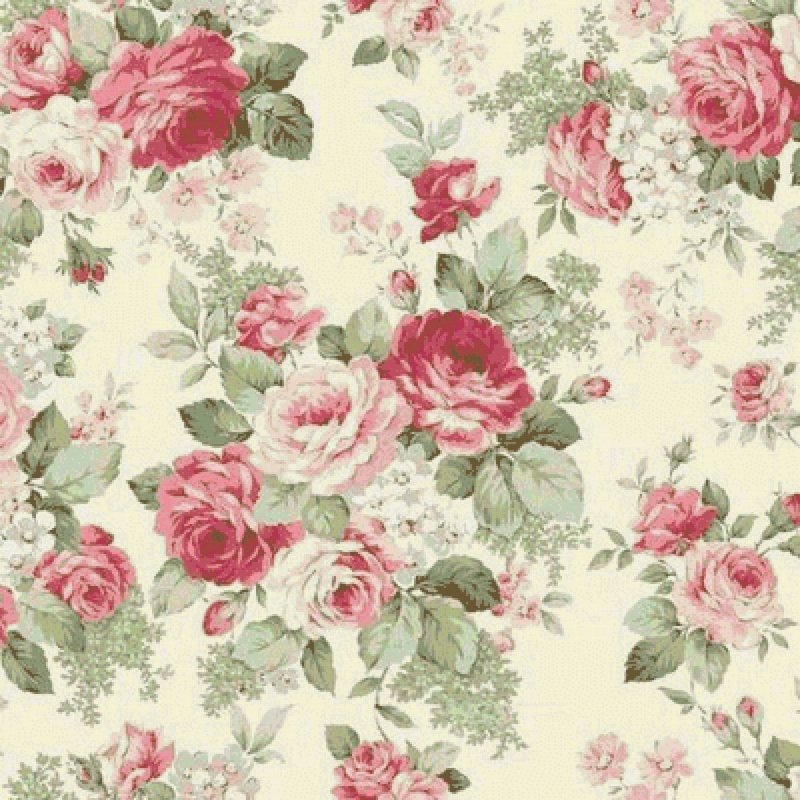 Цветочный узор на ткани