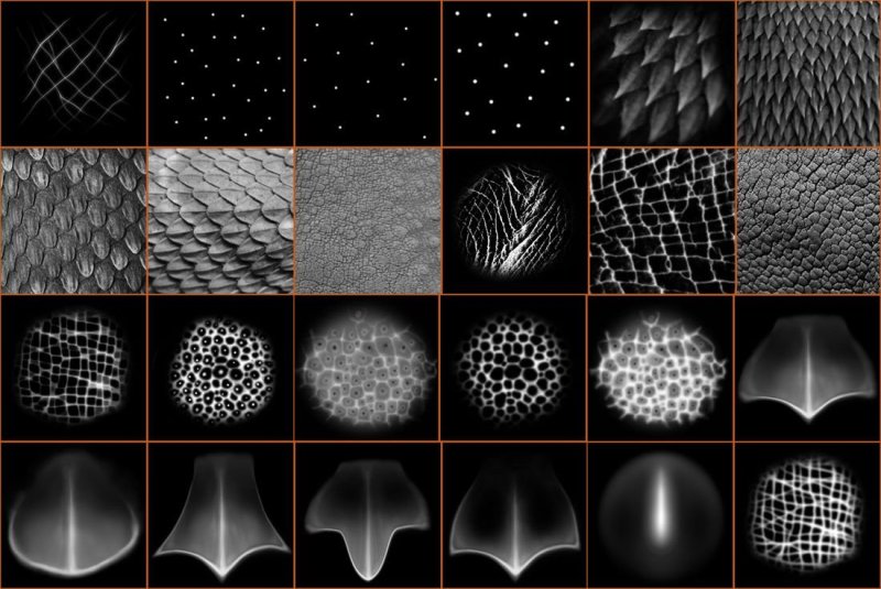 Альфа кисти для Zbrush чешуя