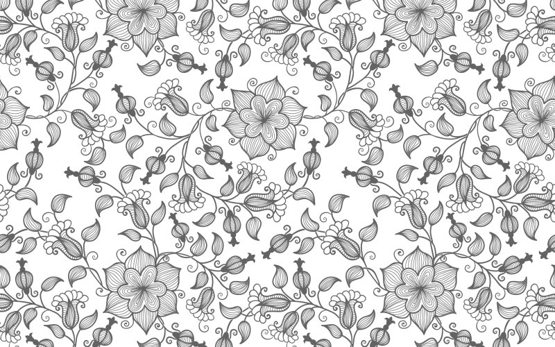 Бесшовный цветочный узор