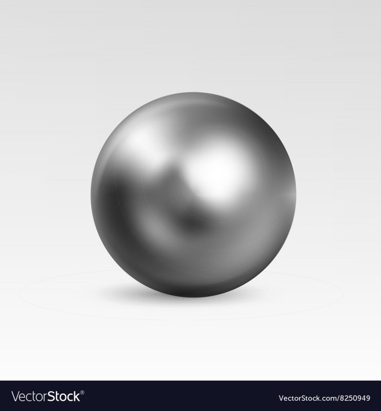 Серый металлический шар