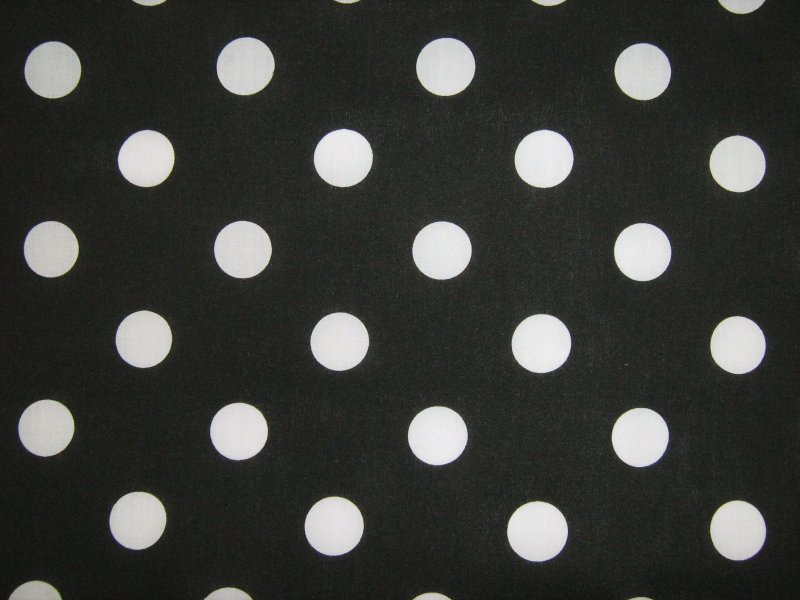 Ткань черная в горошек