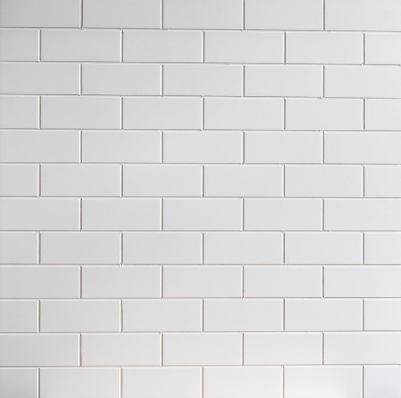 Плитка кирпичик белая