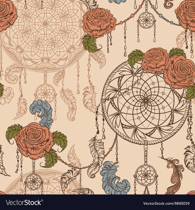 Векторные иллюстрации в стиле бохо