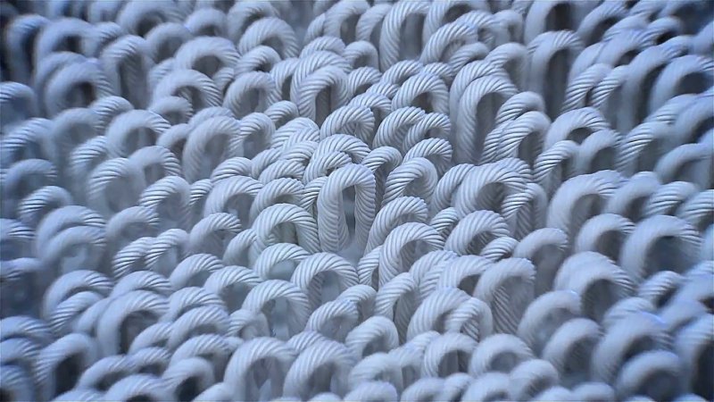 Волокна ткани под микроскопом