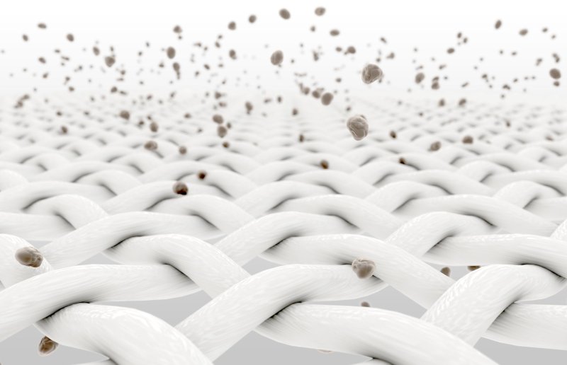 Волокна белые материал