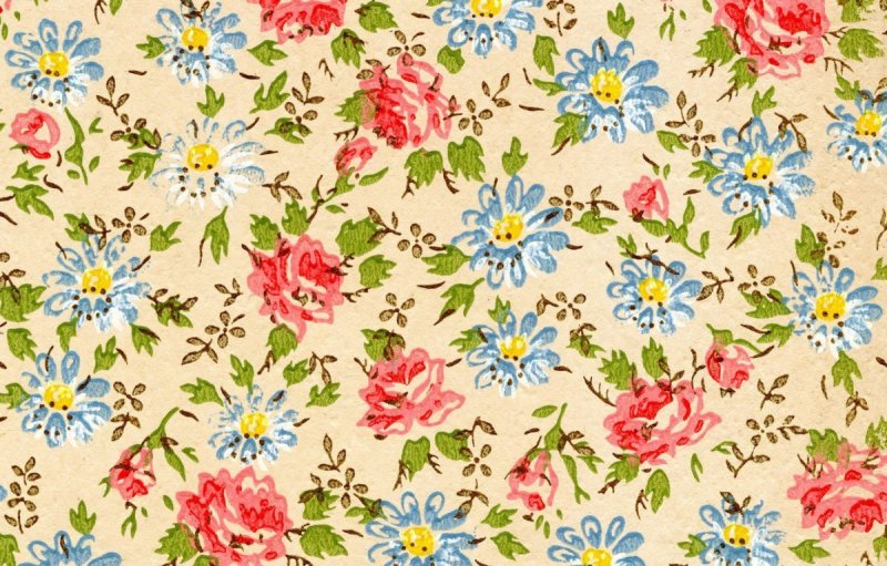 Обои в цветочек