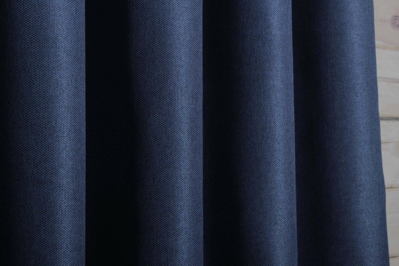 Темно синяя ткань для штор