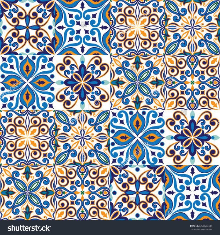 Мексиканская Талавера плитка фон