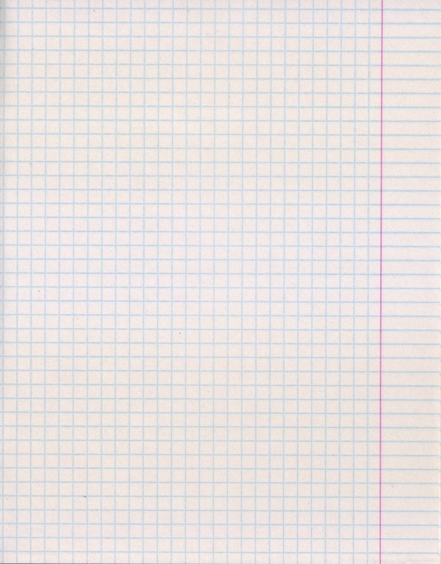 Скан тетрадного листа в клетку а4