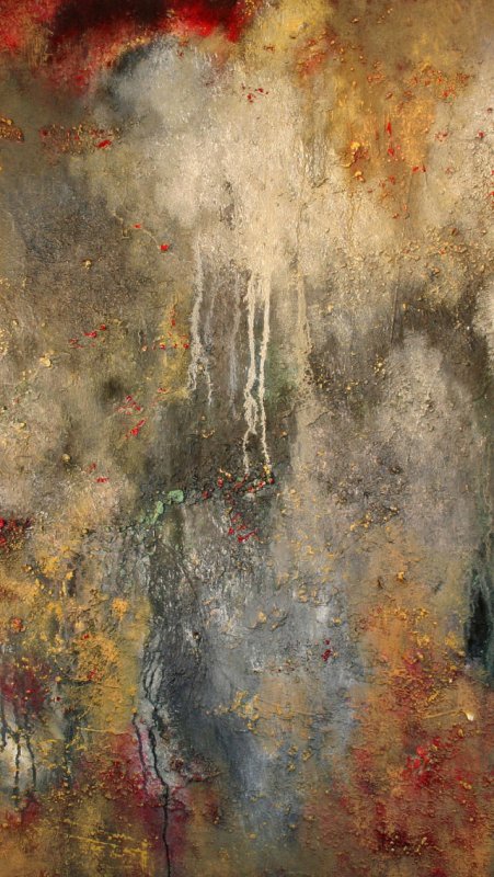 Фактура металла акварелью