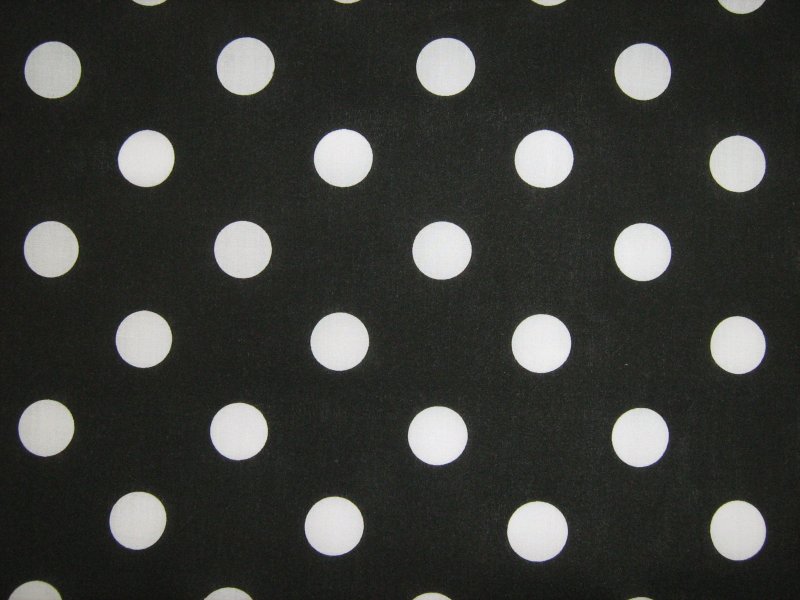 Ткань черная в горошек