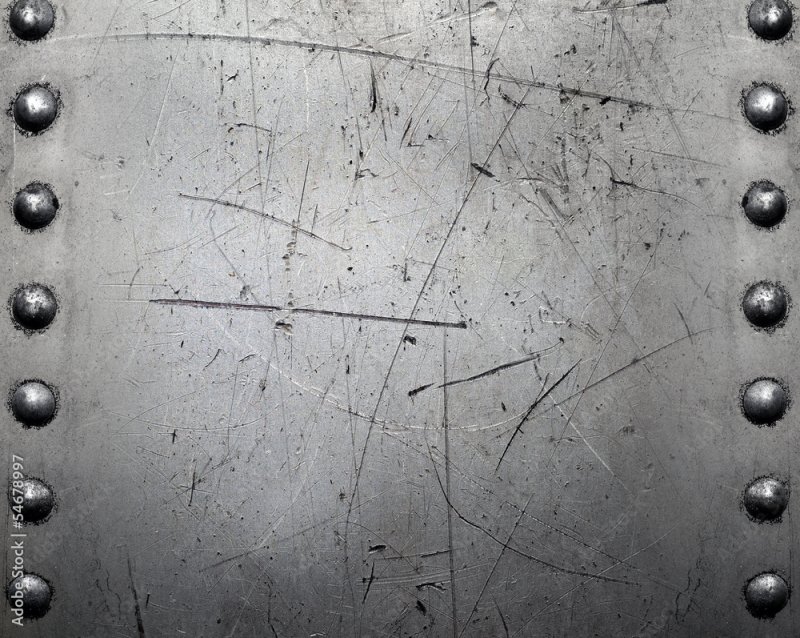 Металл с заклепками