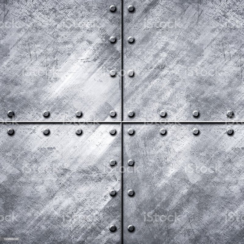 Металлический лист с заклепками