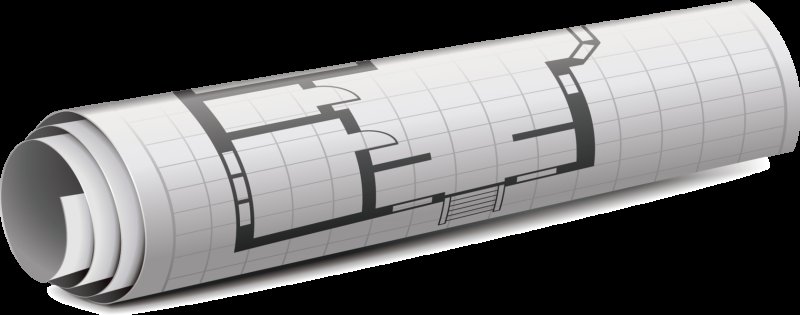 Чертежи в рулоне без фона