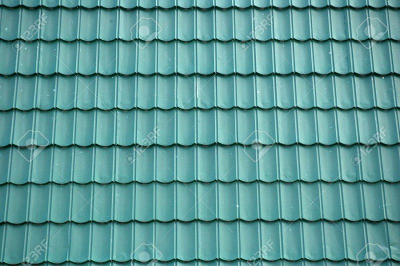 Зеленая металлическая кровля