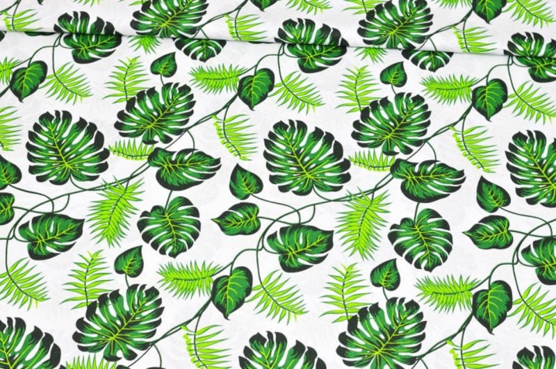 Ткань с листочками