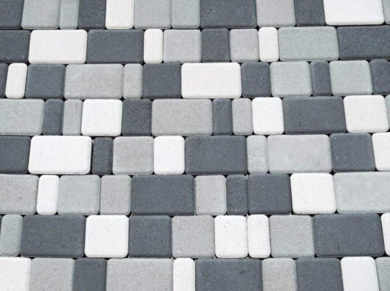 Брусчатка тротуарная старый город серая
