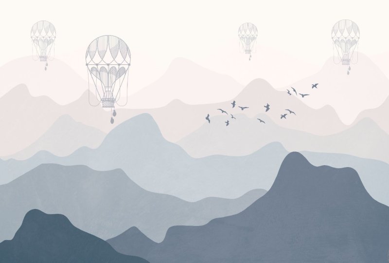 Рисунок гор на стене