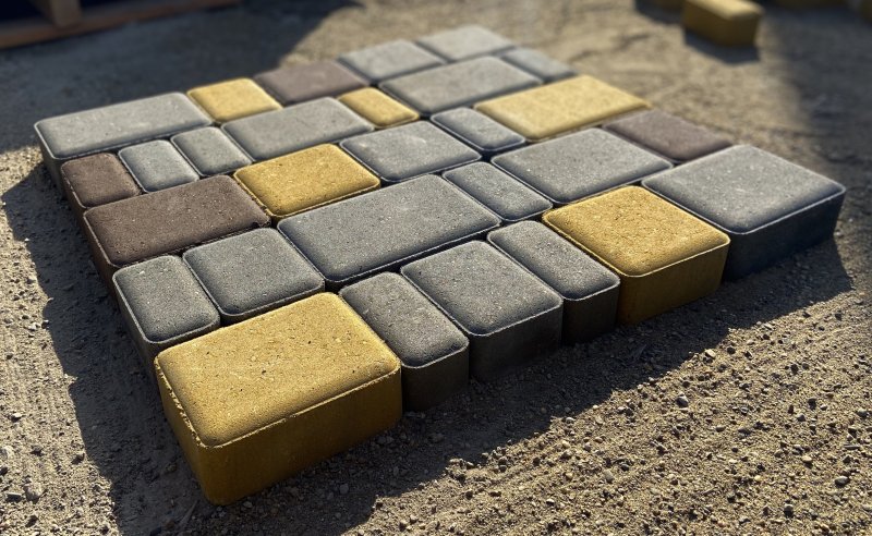 Плитка тротуарная "брусчатка 2-х слойн(200х100х60) "Браун"