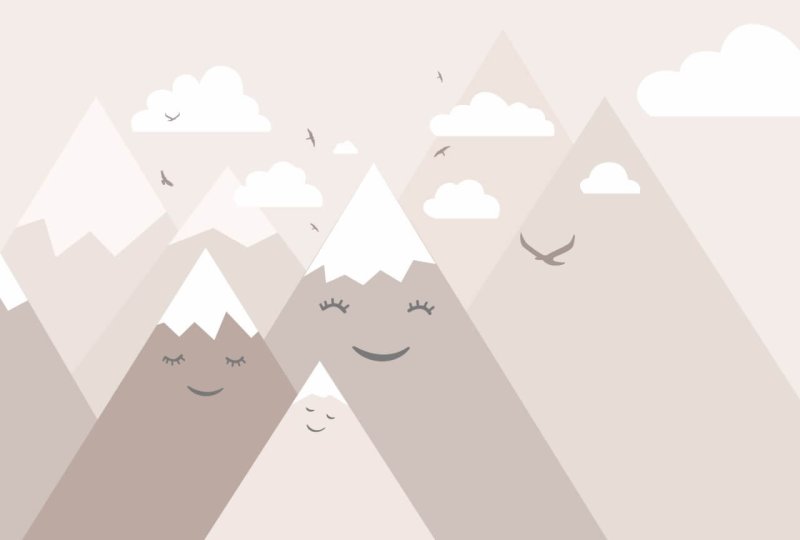 Фреска горы в детскую