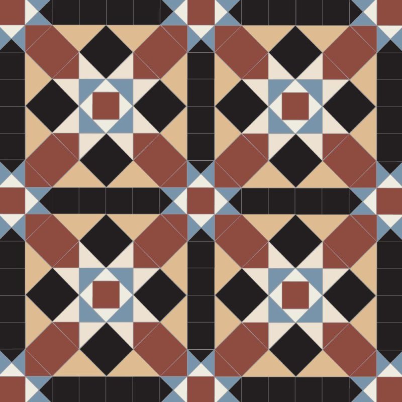 Метлахская плитка терракота