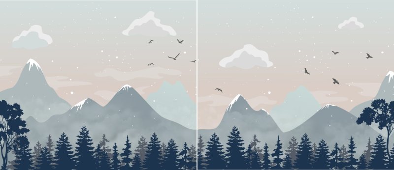 Обои для детской горы