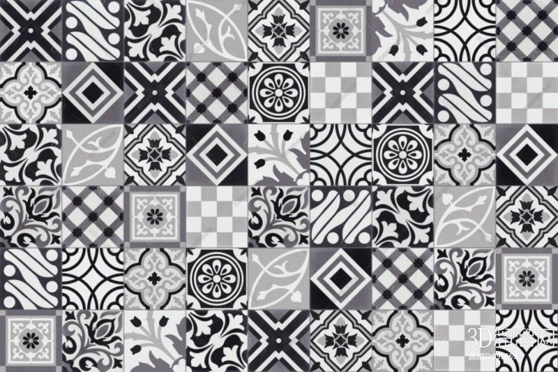 Напольная плитка пэчворк 20×20