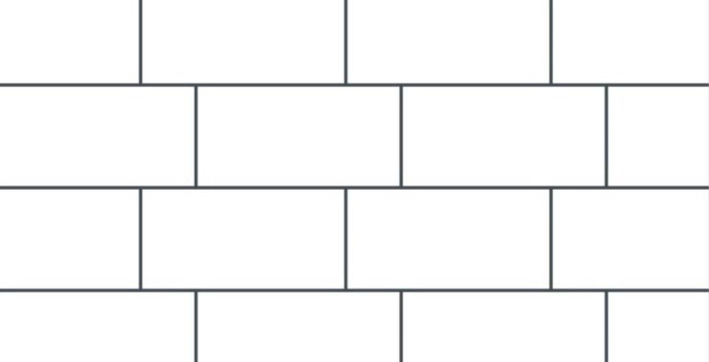 Белая плитка с черными швами