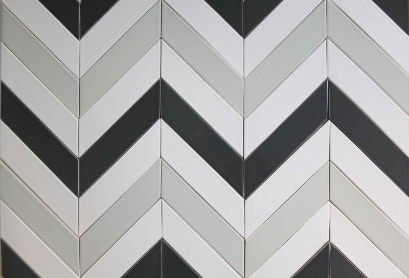 Kiln Ceramic Chevron Tile