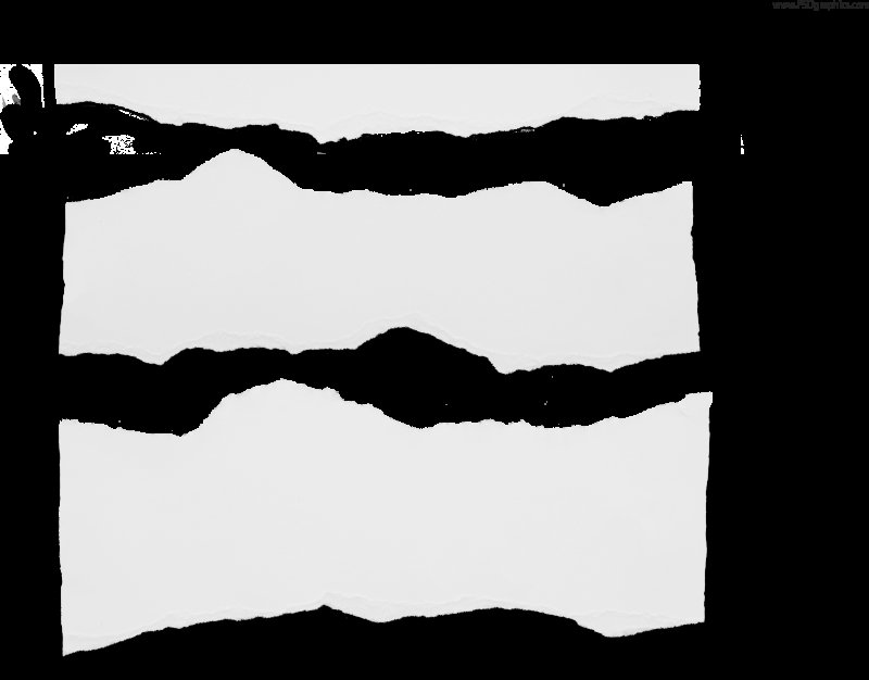 Кусок рваной бумаги