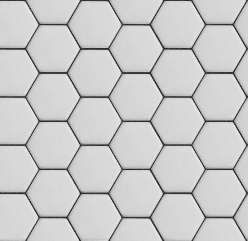 Мозаика Гексагон белая