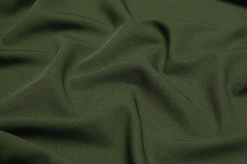 Ткань креп плательный зеленый