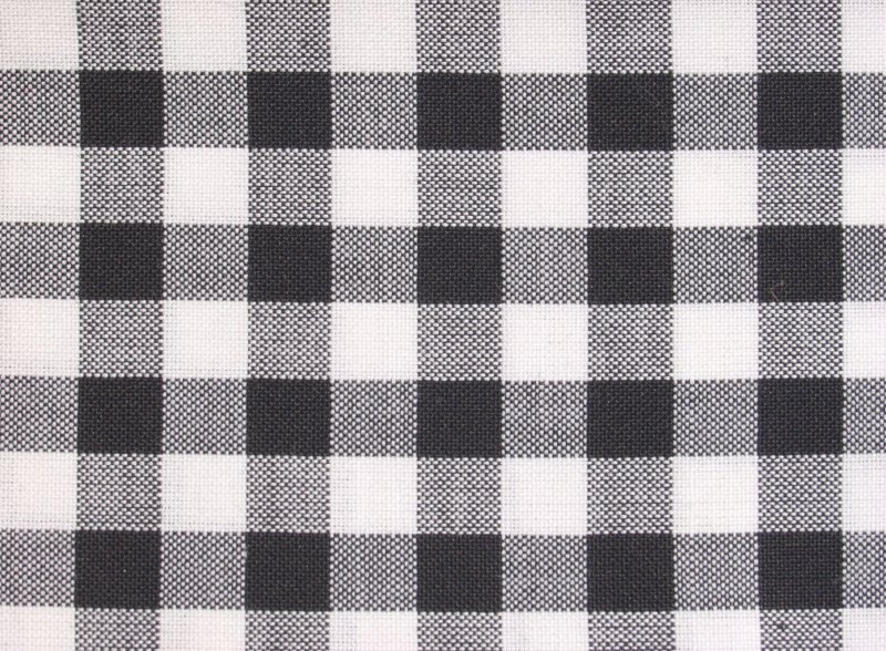 Ткань черно белая клетка