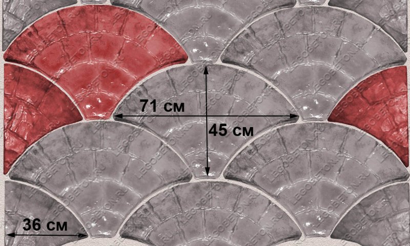 Брусчатка веером раскладка