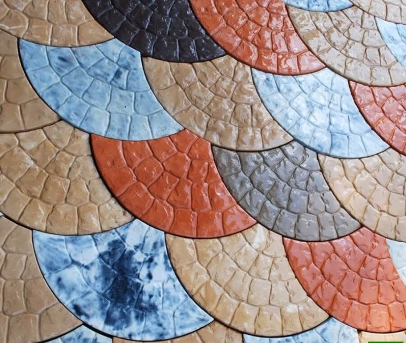 Тротуарная плитка веерная