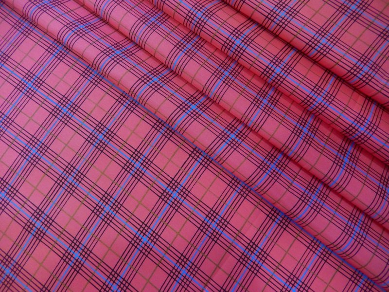 Плащевка с рисунком клетка