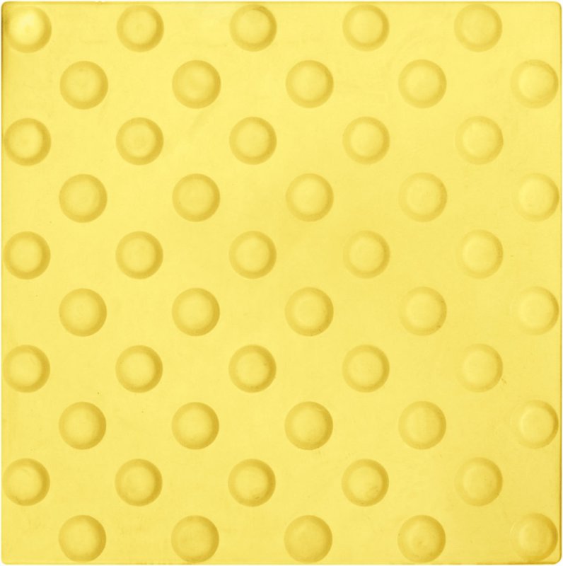 Тактильная плитка (конусообразный риф) 300*300 желтая ТПУ