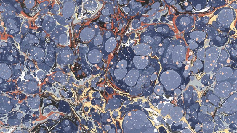 Мраморная бумага голубая