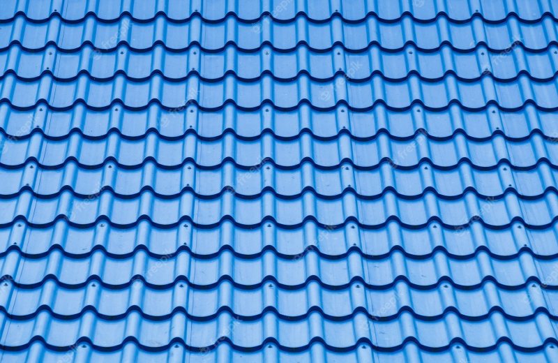 Металлочерепица синего цвета