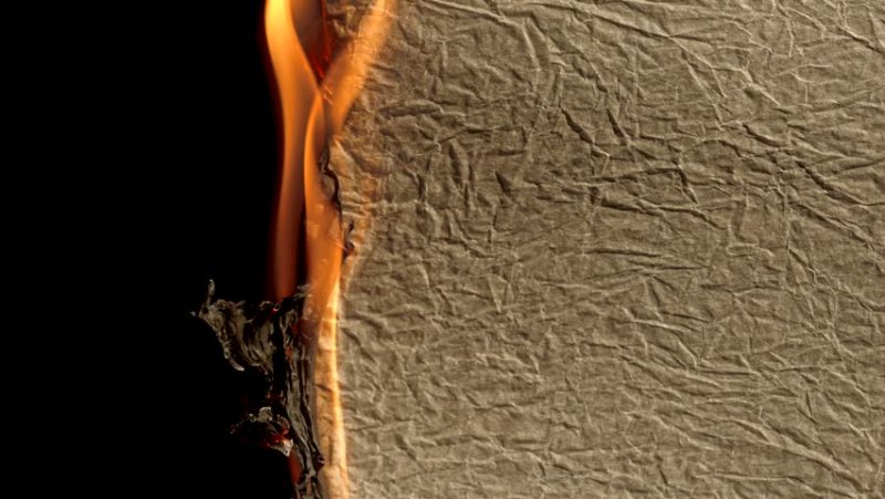 Эффект горящей бумаги